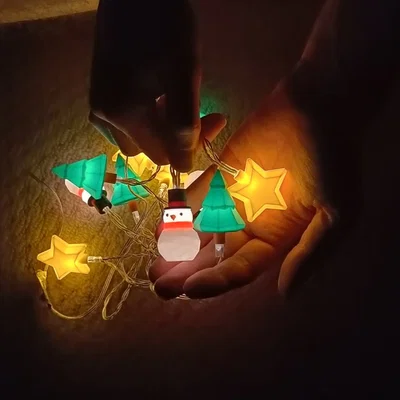 Topper đèn LED dây – Người tuyết, Cây thông, Ngôi sao