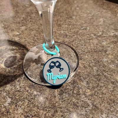 Thẻ gắn ly rượu vang (Wine glass tag)