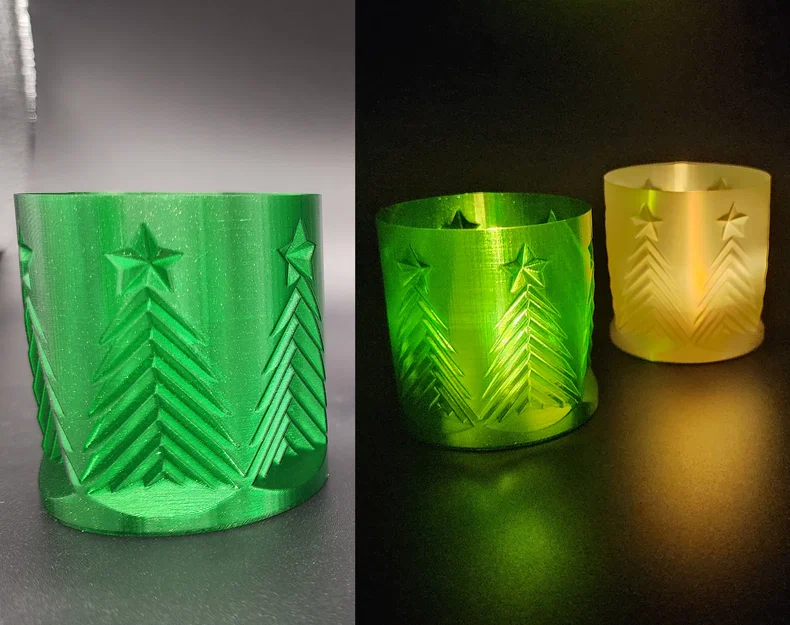 Mẫu cốc đựng nến cây thông Noel 3D (Vase Mode) trang trí Giáng sinh - Image 1