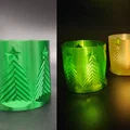 Mẫu cốc đựng nến cây thông Noel 3D (Vase Mode) trang trí Giáng sinh - Thumbnail 1