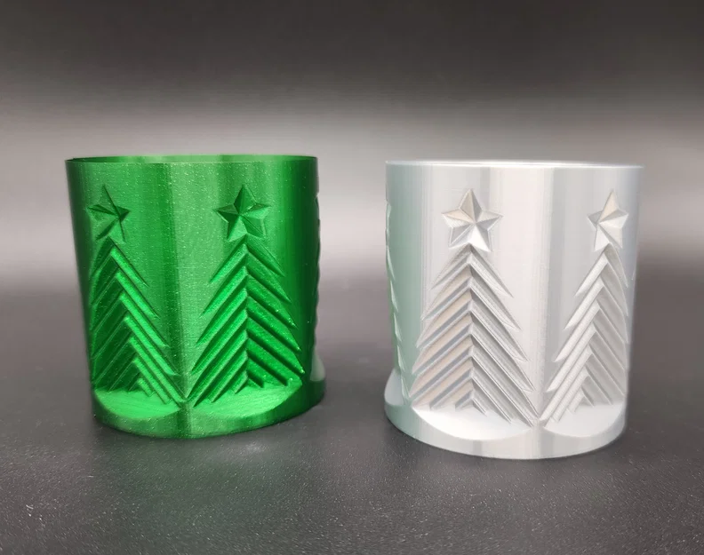 Mẫu cốc đựng nến cây thông Noel 3D (Vase Mode) trang trí Giáng sinh - Image 2