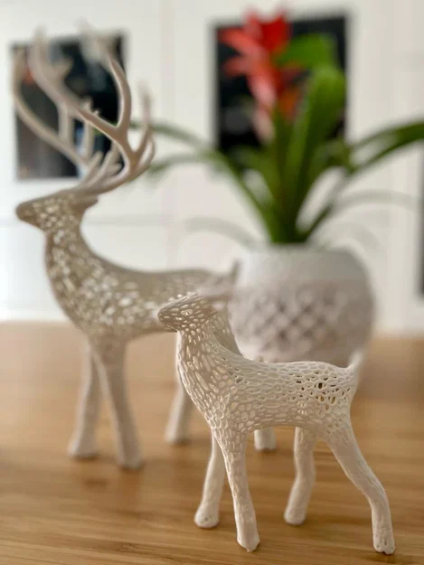 Mô hình hươu trang trí Voronoi tối giản (không gạc) in 3D - Image 1