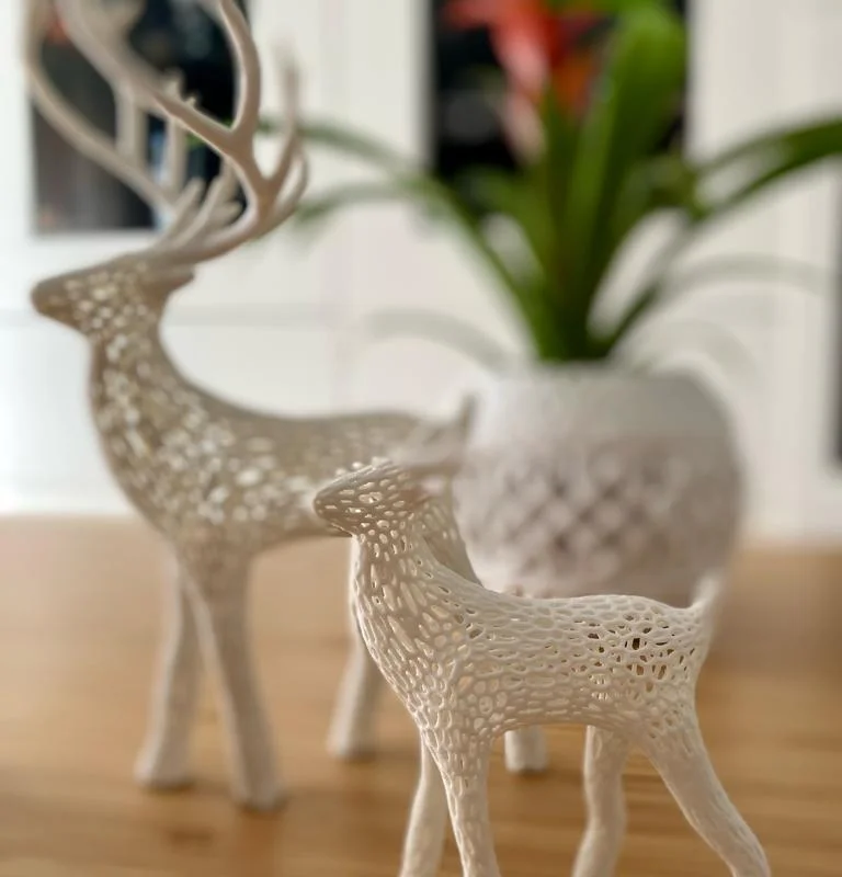 Mô hình hươu trang trí Voronoi tối giản (không gạc) in 3D