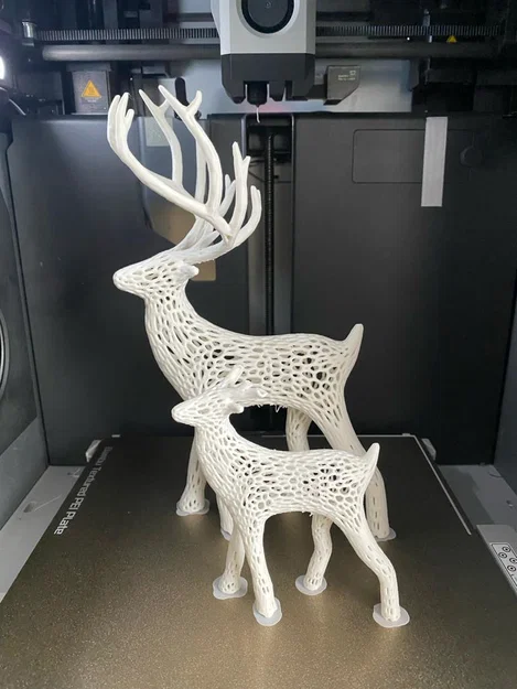 Mô hình hươu trang trí Voronoi tối giản (không gạc) in 3D - Image 2