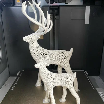 Mô hình hươu trang trí Voronoi tối giản (không gạc) in 3D