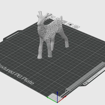 Mô hình hươu trang trí Voronoi tối giản (không gạc) in 3D
