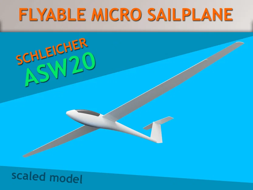 Tàu lượn ASW20 (micro glider - bay được) - Image 1