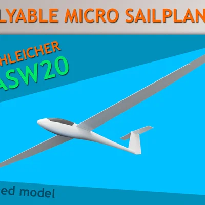 Tàu lượn ASW20 (micro glider - bay được)
