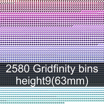 Bộ sưu tập khay Gridfinity chiều cao 9 (67mm)