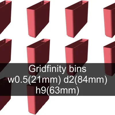 Bộ sưu tập khay Gridfinity chiều cao 9 (67mm)