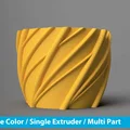 Chậu cây Planter 02 (SC) – mẫu đơn giản có họa tiết nhánh/cỏ - Thumbnail 1