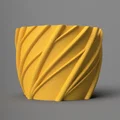 Chậu cây Planter 02 (SC) – mẫu đơn giản có họa tiết nhánh/cỏ - Thumbnail 2