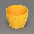 Chậu cây Planter 02 (SC) – mẫu đơn giản có họa tiết nhánh/cỏ - Thumbnail 3
