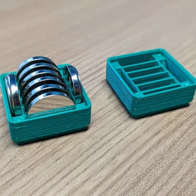 Khay pin Gridfinity CR2450 1x1x2 (nhiều mức tolerance)