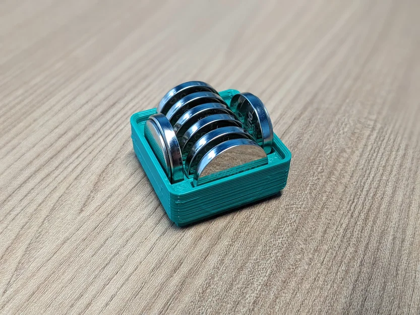 Khay pin Gridfinity CR2450 1x1x2 (nhiều mức tolerance) - Image 3