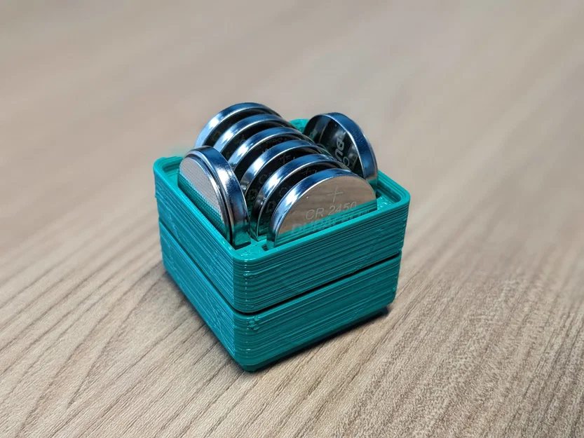 Khay pin Gridfinity CR2450 1x1x2 (nhiều mức tolerance) - Image 5