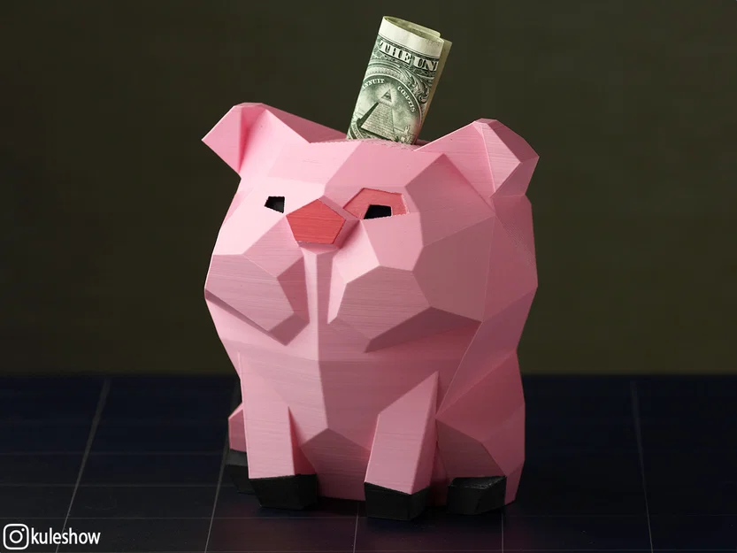 Heo đất Low Poly Waddles (Piggy Bank) - Image 1