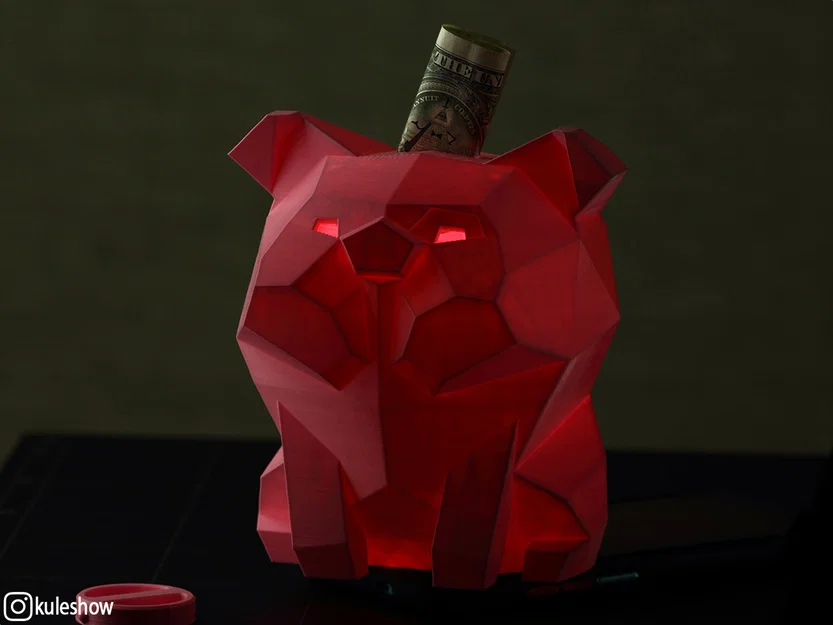 Heo đất Low Poly Waddles (Piggy Bank) - Image 2