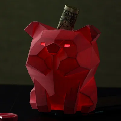 Heo đất Low Poly Waddles (Piggy Bank)