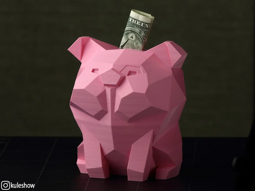 Heo đất Low Poly Waddles (Piggy Bank) - Image 3