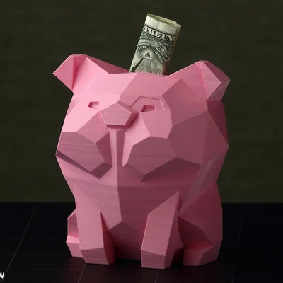 Heo đất Low Poly Waddles (Piggy Bank)