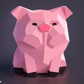 Heo đất Low Poly Waddles (Piggy Bank) - Thumbnail 4