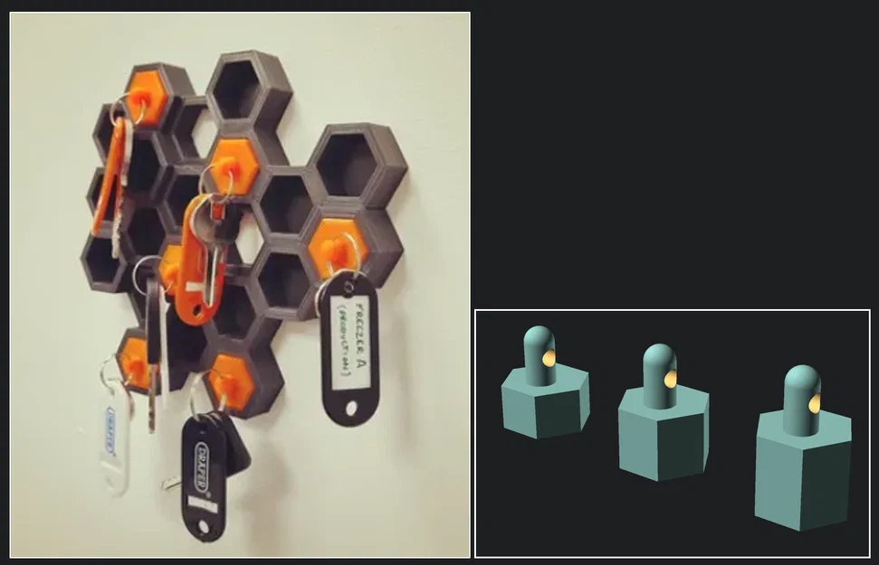 Giá treo chìa khóa dạng tổ ong thông minh (Key holder) - Image 1