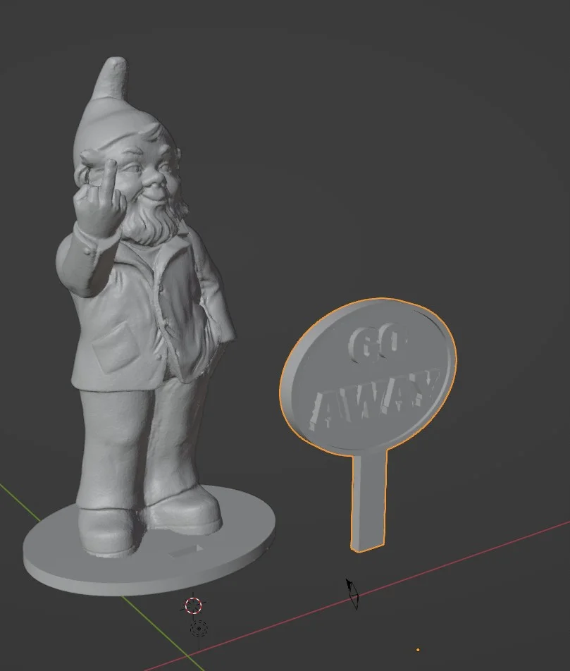 Mô hình 3D chú lùn Go Away Gnome trang trí bàn làm việc cực… 1