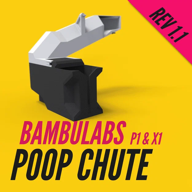 Bambu (x1p1) smart poop chute – Ống dẫn poop thông minh cho Bambu - Image 1