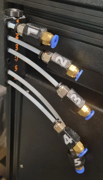 Coupler ống PTFE Prusa XL có đánh số | Prusa XL PTFE Schlauch Kupplung nummeriert - Image 2