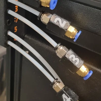Coupler ống PTFE Prusa XL có đánh số | Prusa XL PTFE Schlauch Kupplung nummeriert