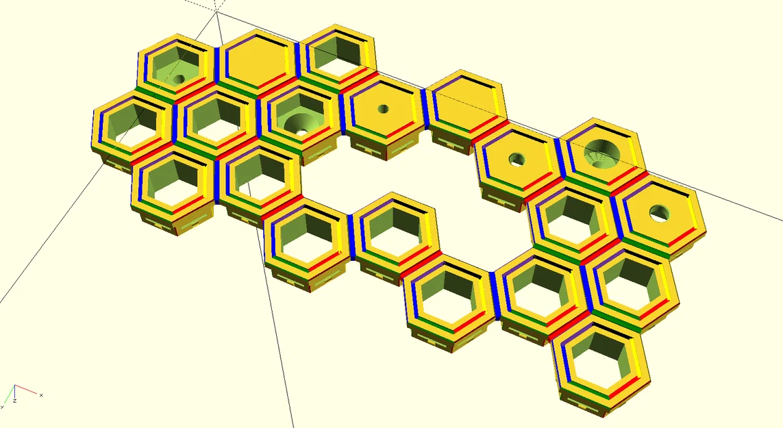 Connector OpenSCAD cho Honeycomb Wall System - Image 2