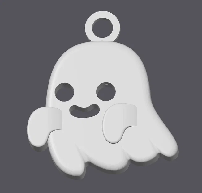 Móc khóa ma Halloween phiên bản lớn dễ thương (3D Printable) - Image 2