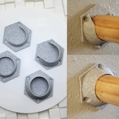 Pat treo thanh ngang đa năng hình lục giác cho tủ đồ và filament