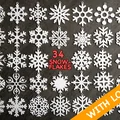 Bộ 34 bông tuyết có khoen treo (Snowflake) / Kolekce sněhových vloček s očky - Thumbnail 1