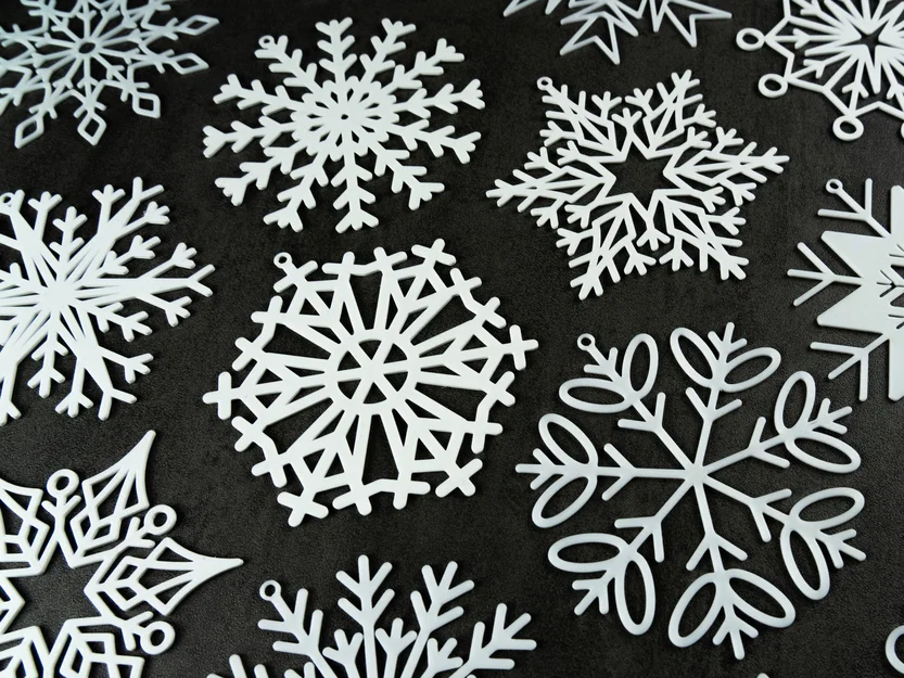 Bộ 26 bông tuyết cỡ lớn có vòng treo (Snowflakes/Schneeflocken) - Image 2