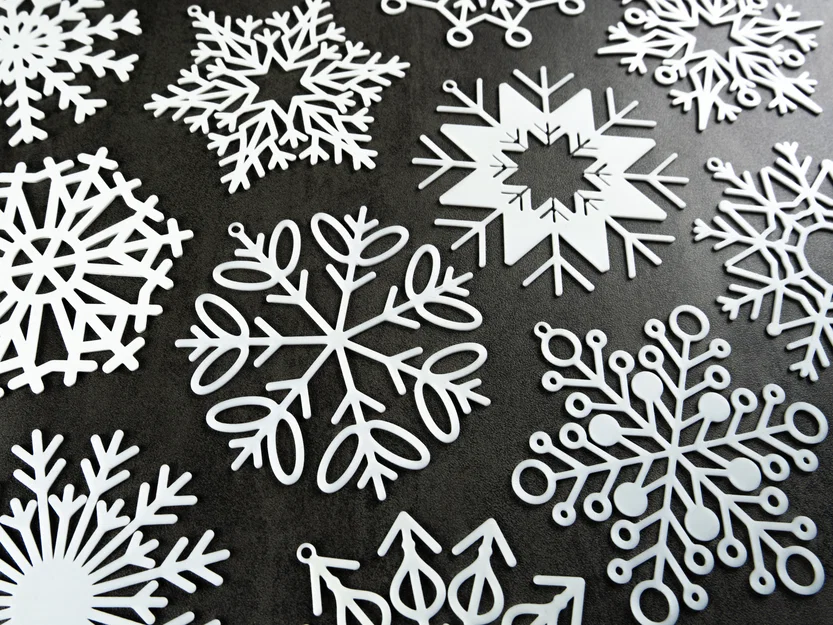 Bộ 26 bông tuyết cỡ lớn có vòng treo (Snowflakes/Schneeflocken) - Image 4