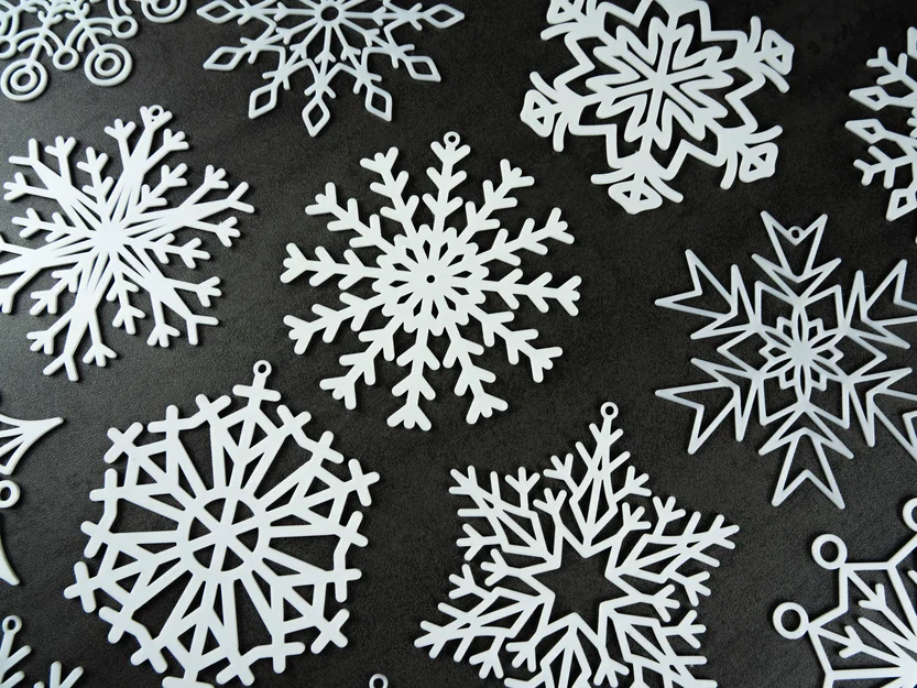 Bộ 26 bông tuyết cỡ lớn có vòng treo (Snowflakes/Schneeflocken) - Image 5