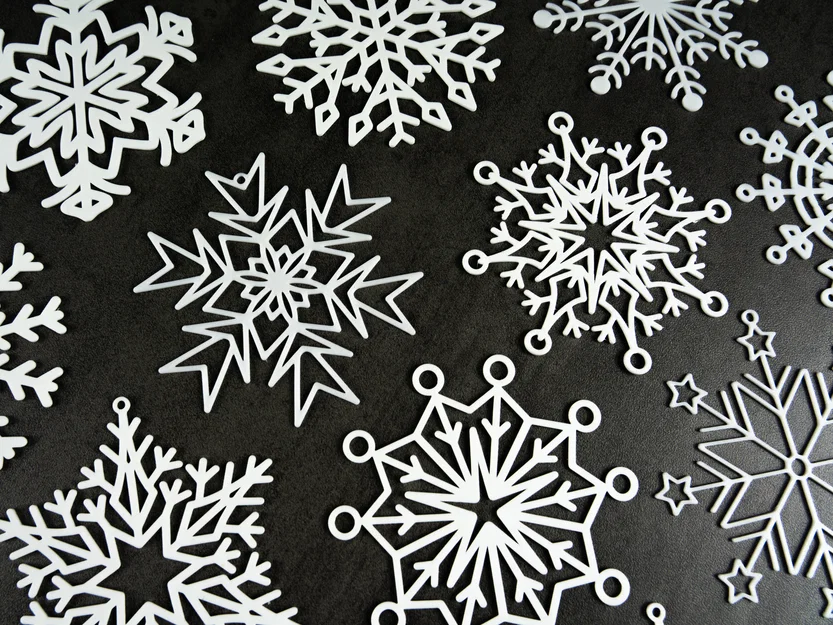 Bộ 26 bông tuyết cỡ lớn có vòng treo (Snowflakes/Schneeflocken) - Image 6