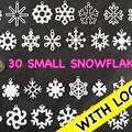 Bộ 30 bông tuyết nhỏ có khoen treo (3–4,5 cm) / Schneeflocken - Thumbnail 1