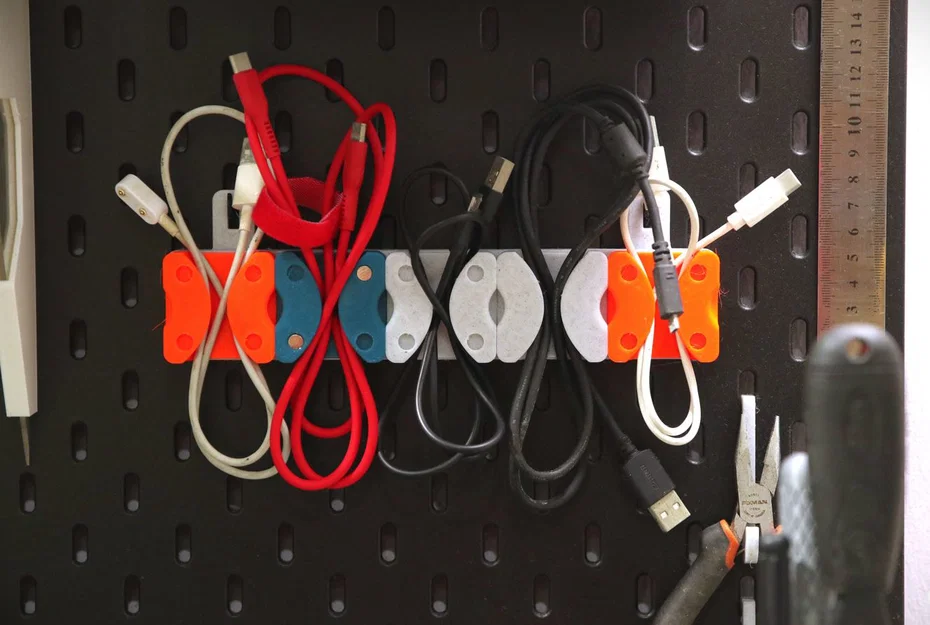 Bộ giữ dây Skadis x Gridfinity (Cable Holder set) - Image 1