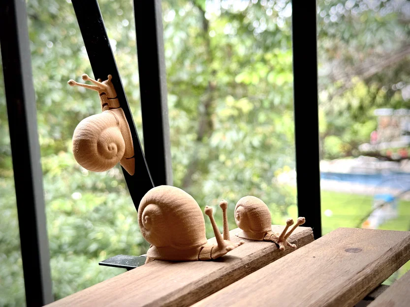 Flexi Snail – Ốc sên dẻo print-in-place - Image 1