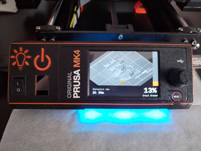 Tấm mặt nạ bảng điều khiển LCD cho máy in 3D Prusa MK4 - Image 1