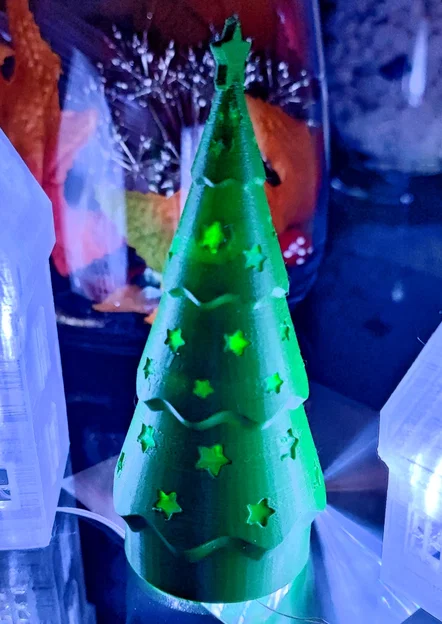 Nhà Noel lớn & nhỏ đặt tea light, kèm cây thông Noel - Image 3
