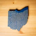 Bản đồ địa hình Ohio, USA (OH) kèm sông ngòi và Hồ Erie - Thumbnail 6