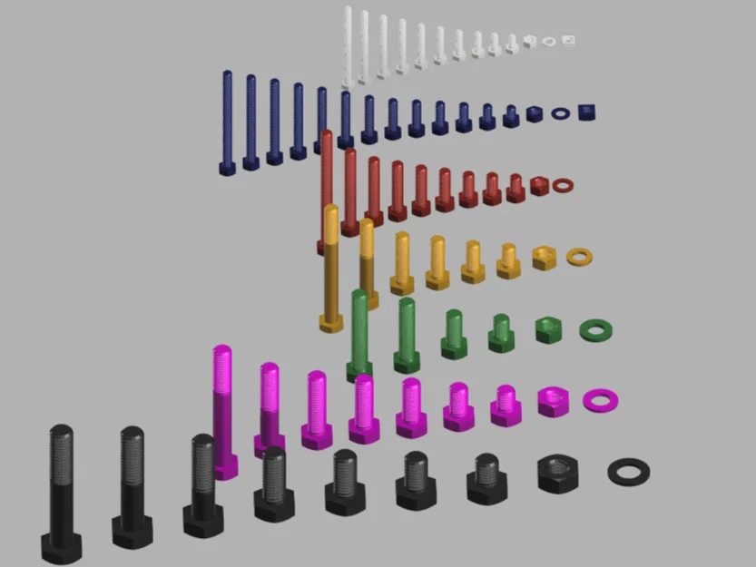 Bộ Ốc Vít M3 M4 M5 M6 M7 M8 M10 (ISO 4017 / DIN 933) - Image 8