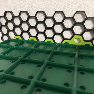 Baseplate Gridfinity cho honeycomb wall (Gridfinity honeycomb wall baseplates)