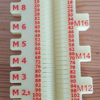 Thước đo ốc vít đa năng M2-M18 (120mm) - Tiện ích cho xưởng 3D