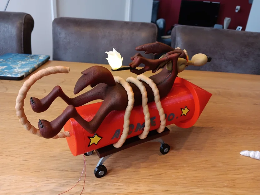 Wile E Coyote (kèm đèn) – mô hình có hiệu ứng ánh sáng - Image 5