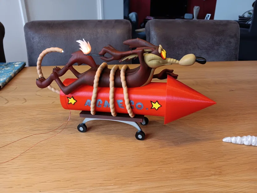 Wile E Coyote (kèm đèn) – mô hình có hiệu ứng ánh sáng - Image 7
